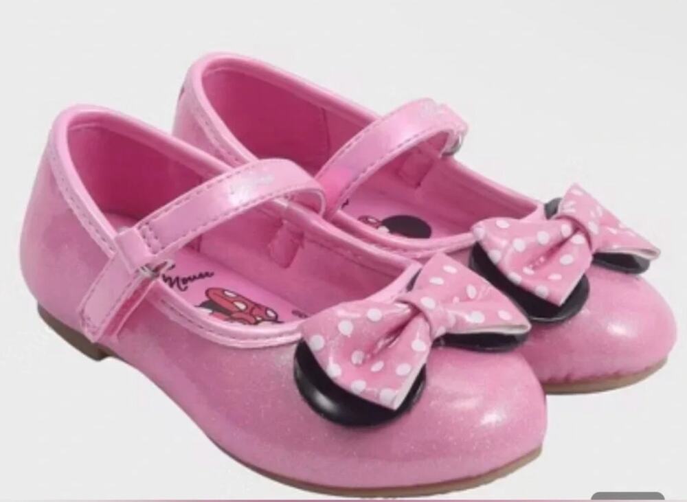 DISNEY JUNIOR | MINNIE MOUSE PINK BALLET FLATS | GIRLS 12